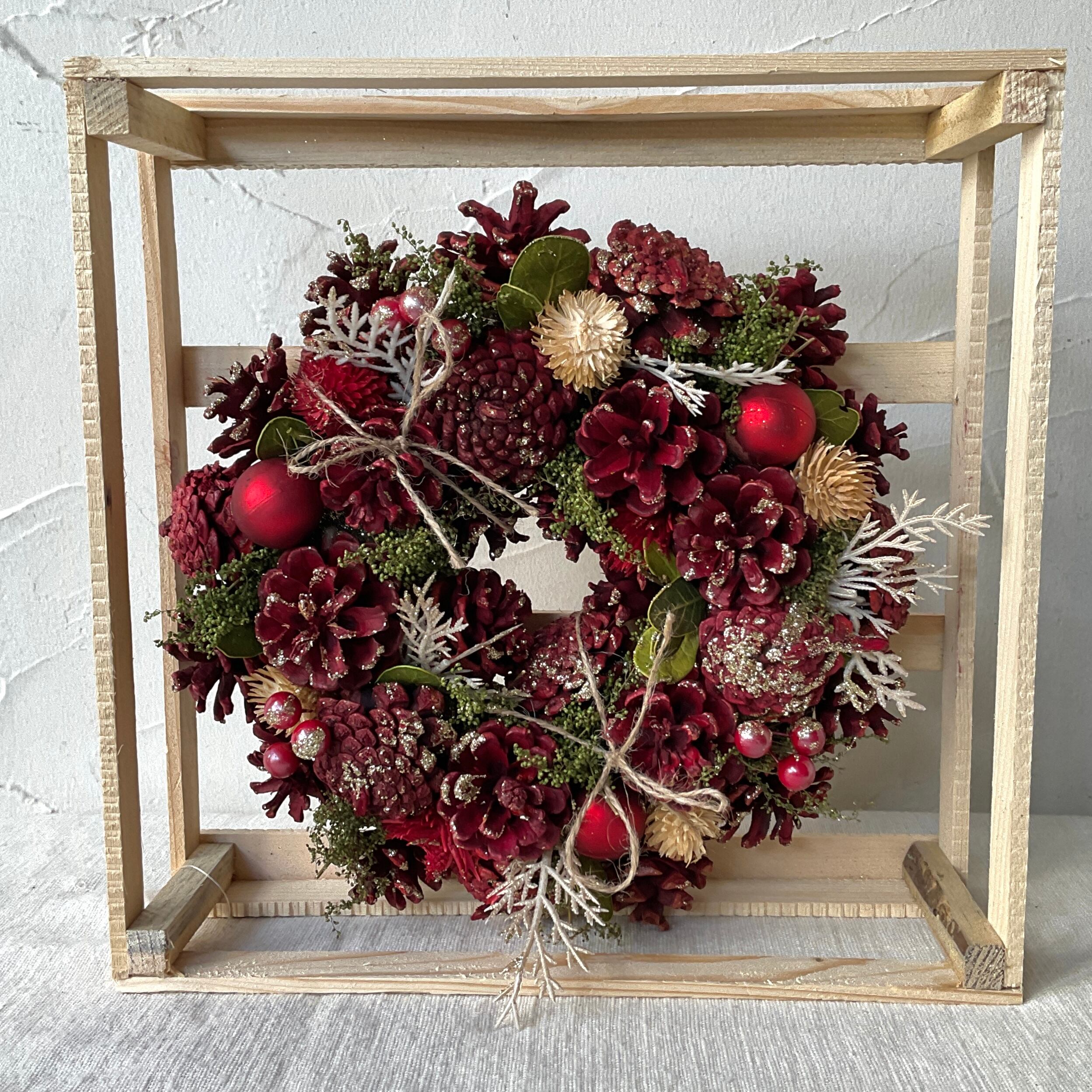 【ホワイエ】クリスマスリース(ボールリーフラメ)8425026