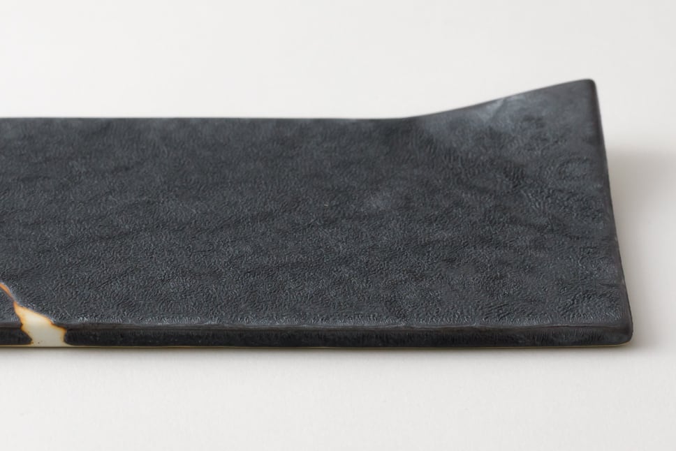 徳幸窯】有田焼／銀結晶釉 長々皿 長角皿（大） 30cm | ピースクラフツ