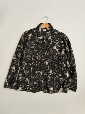 Chocolate floral quilted jacket