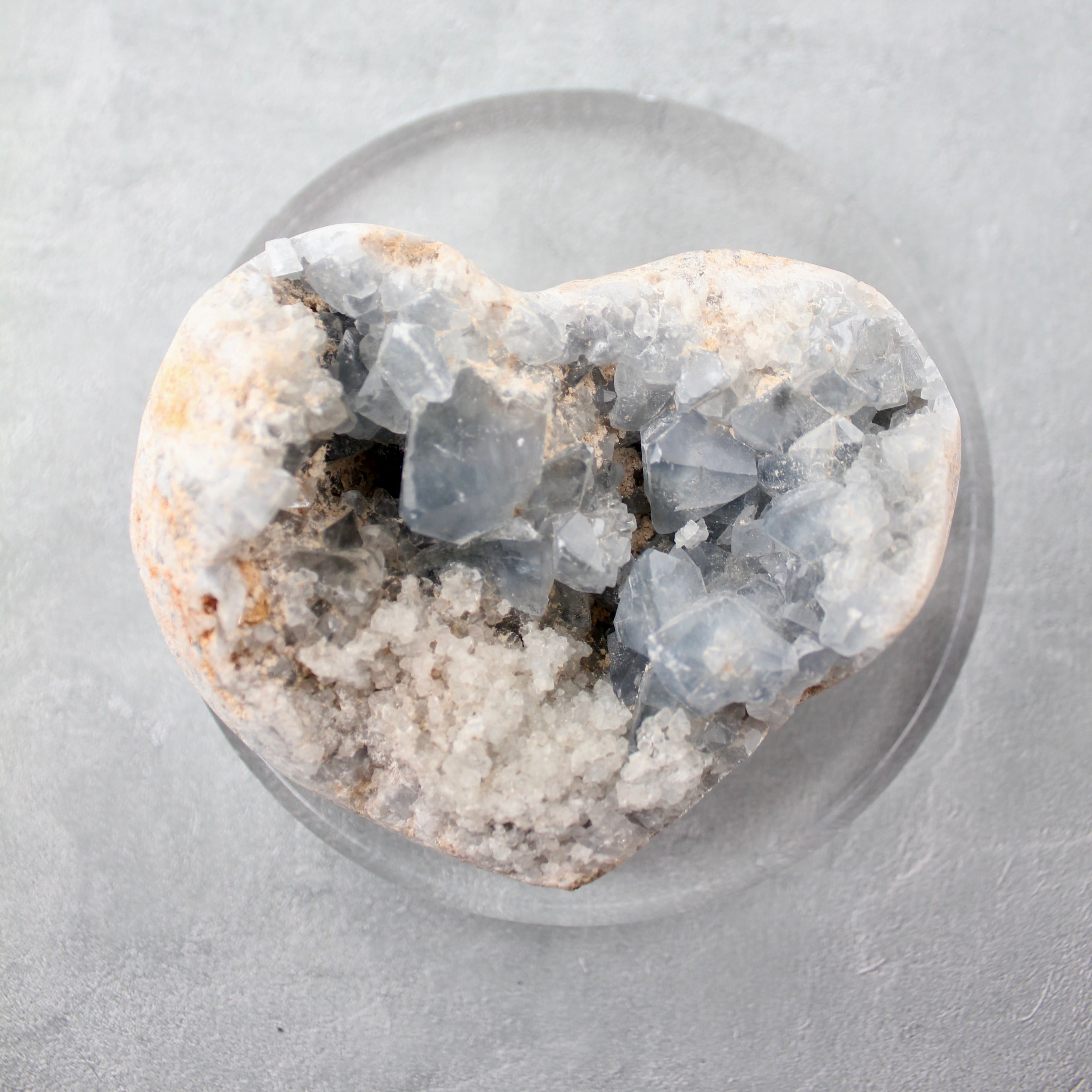 セレスタイト 天青石 ハートシェイプ 原石 | Suye.