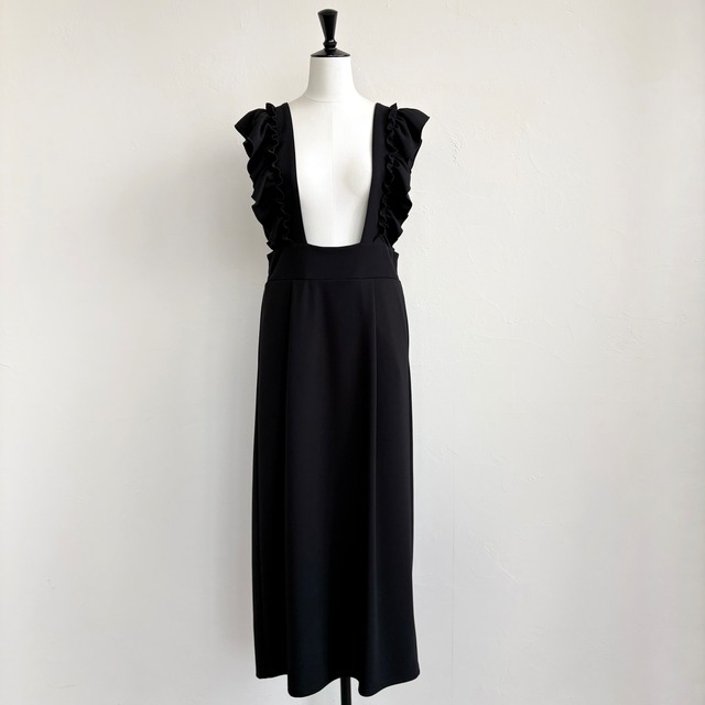 〈SELECT〉フリルストラップサロペットワンピース D-8517