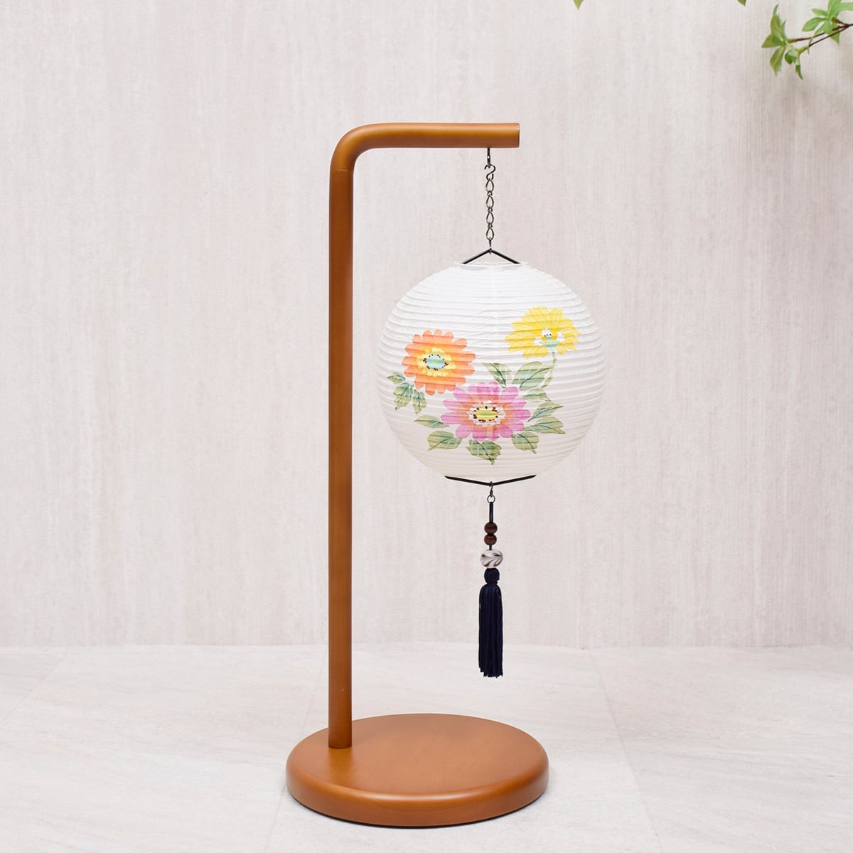 盆提灯【Cuore Luce S】ガーベラ|クオレ・ルーチェ|モダン |おしゃれ |コンパクト| ミニ |岐阜提灯|ちょうちん