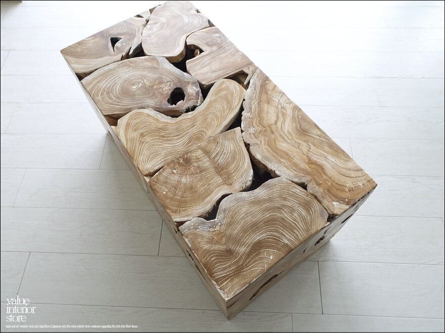 チーク無垢材 ブロックベンチNW/A03 椅子 長椅子 花台 シャビー チェア 銘木家具 イス スツール 総無垢 三大銘木