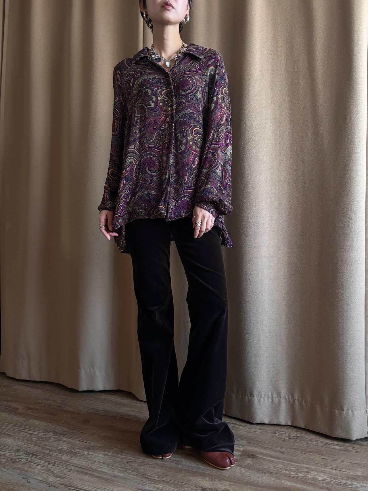 AUSTIN REED paisley pattern silk shirt-5136-1