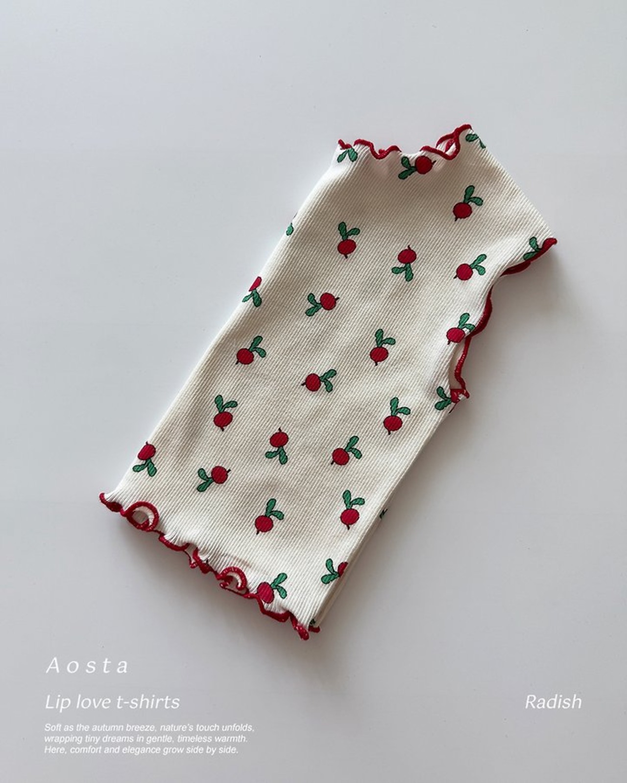 [Aosta] Ribbed Love Sleeveless / [아오스타] 골지러브나시