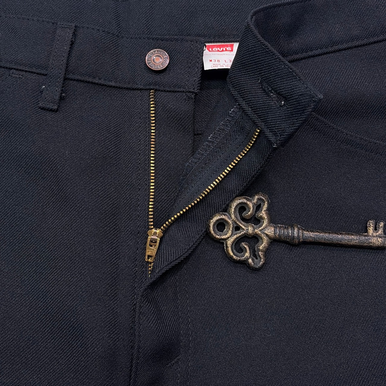 90s LEVIS リーバイス 517 USA製 スタプレ ブーツカット パンツ 黒 W38 