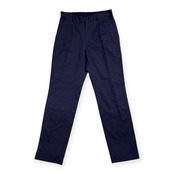 Papas パパス リネン混 ストレッチ コットンパンツ ツータック スラックス サイズ S 46 /ネイビー系 日本製 メンズ