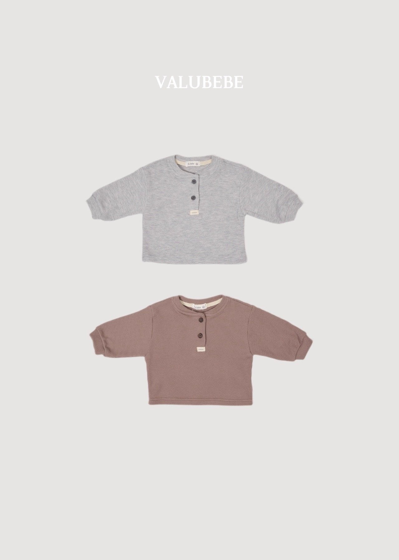 送料無料【予約】/ ミニワッフルボタンTシャツ / valubebe
