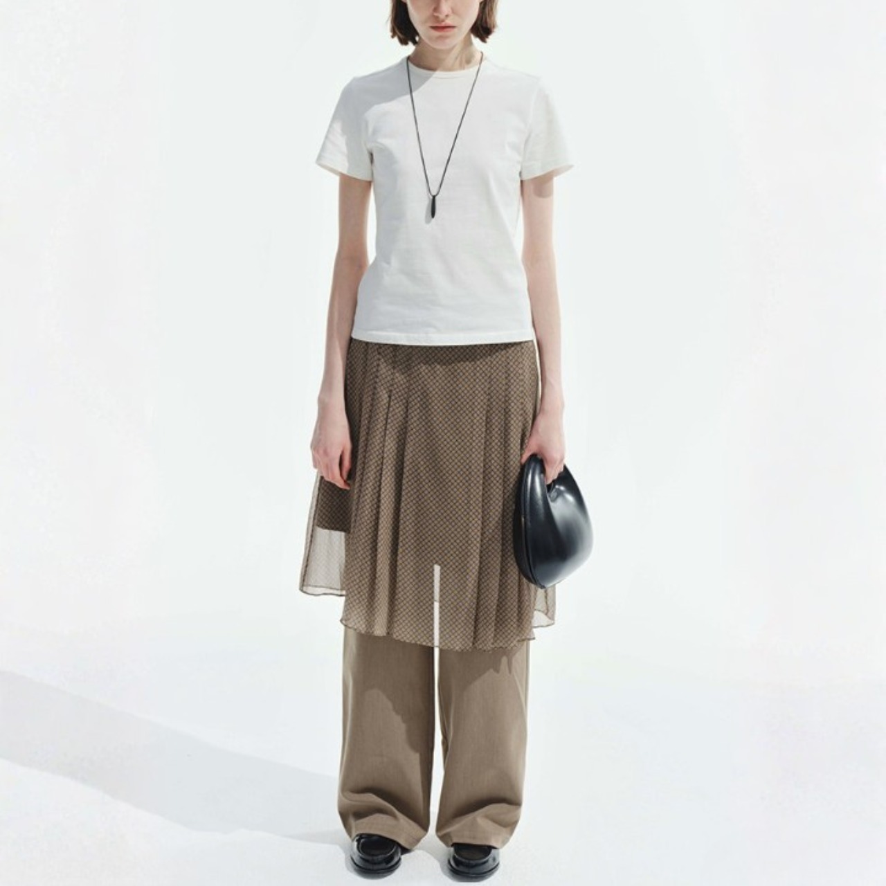 Tulle Layered Midi Skirt F0567