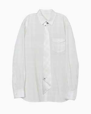 【26SS】Tamme タム /OMBRE CHECK NECKTIE SHIRT