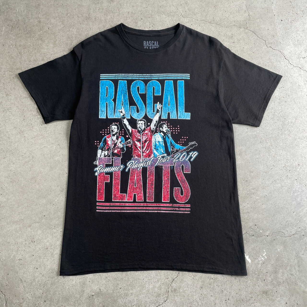 Custom Rascal Flatts Song Shirt RASCAL FLATTS ラスカルフラッツ バンドTシャツ メンズM 古着 ブラック 黒 バンT 両面プリント バックプリント ツアー ...