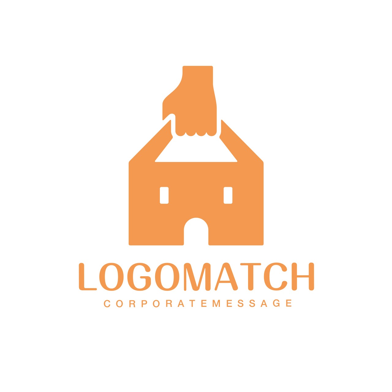 ショッピングバッグの家のロゴ