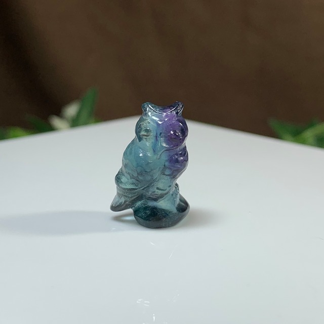 31.可愛い小さいフローライトふくろう