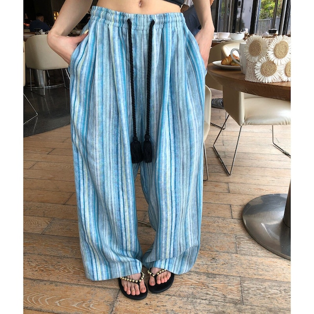 Stripe easy wide pants　M2972