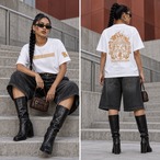 不動明王達磨 Tシャツ 金/銅/黒プリント【TIKTOK】