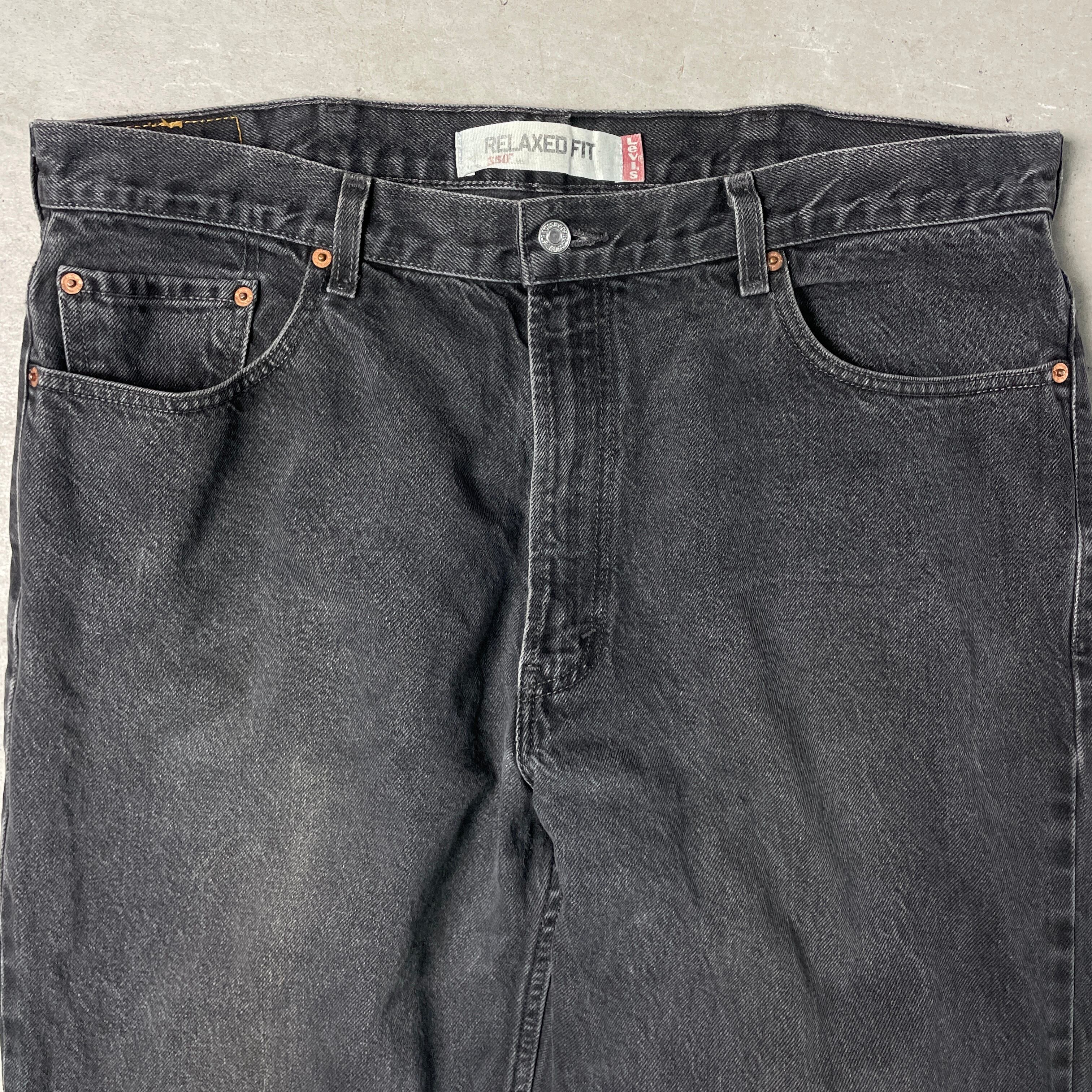 00年代 Levi's リーバイス 550 RELAXED FIT ブラック デニムパンツ