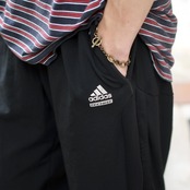 adidas side zip design wide nylon pants