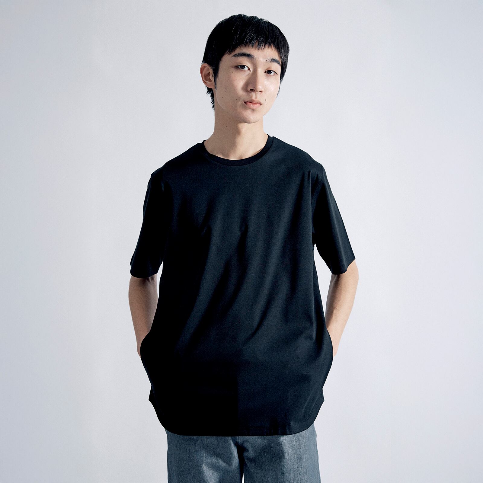 【ブラック】アルビニス スムース テーラード 長袖Tシャツ アルビニT スムース ロングスリーブ クラシック / Albini T Smooth LS