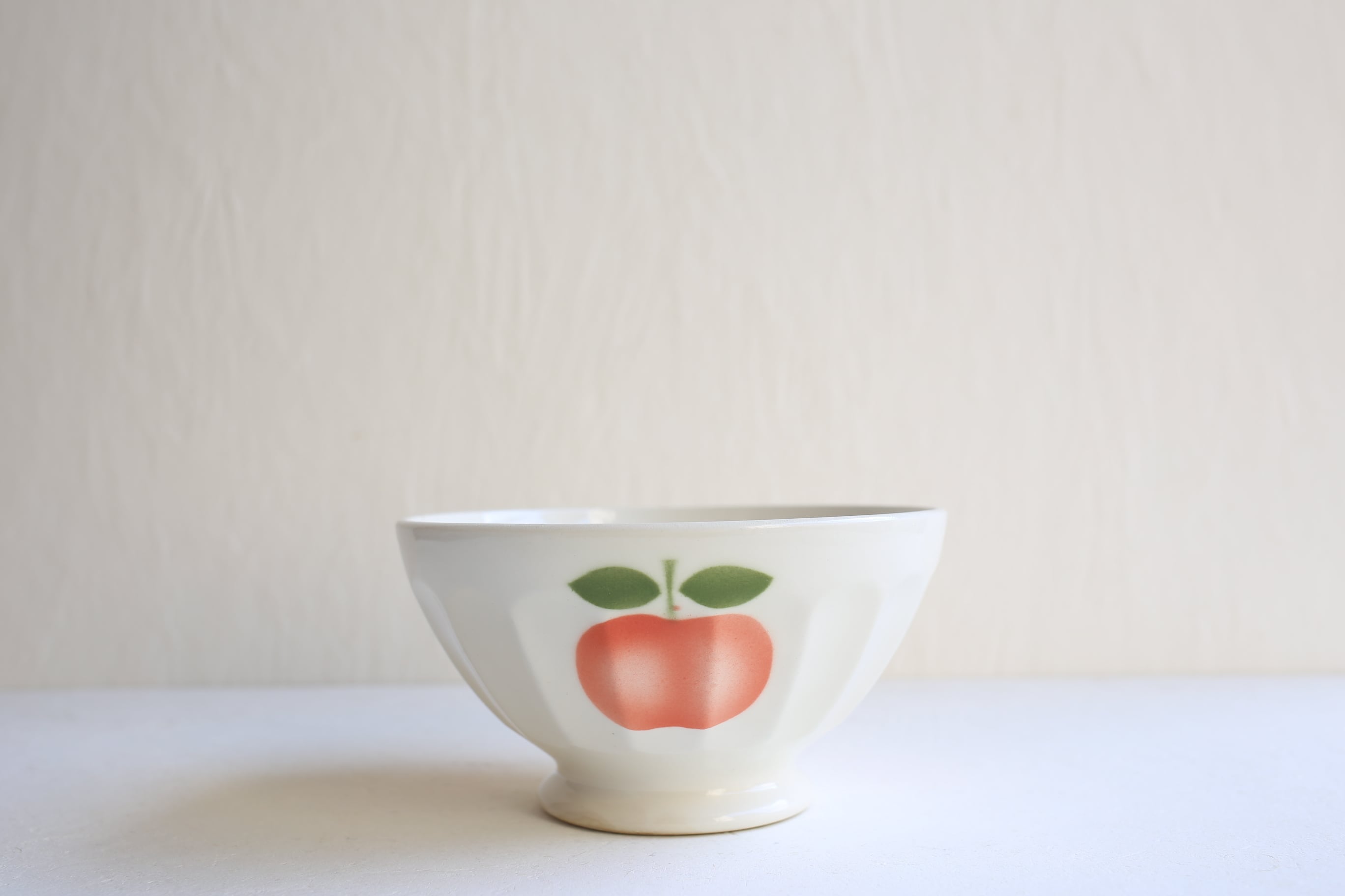 フランス アンティーク ヴィンテージ 大きなカフェオレボウル リンゴの