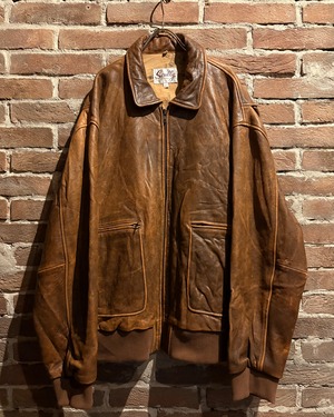 【Caka act3】“Scully” A-2 Inspired Vintage Flight Leather Jacket
