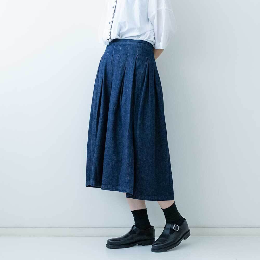 GRANDMA MAMA DAUGHTER デニムプリーツスカート | LASQ store | ラスク