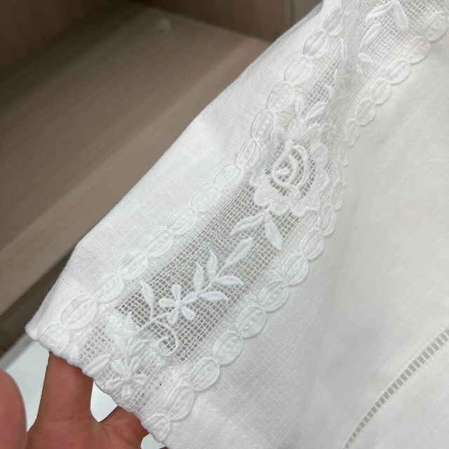 side lace white pants 10952