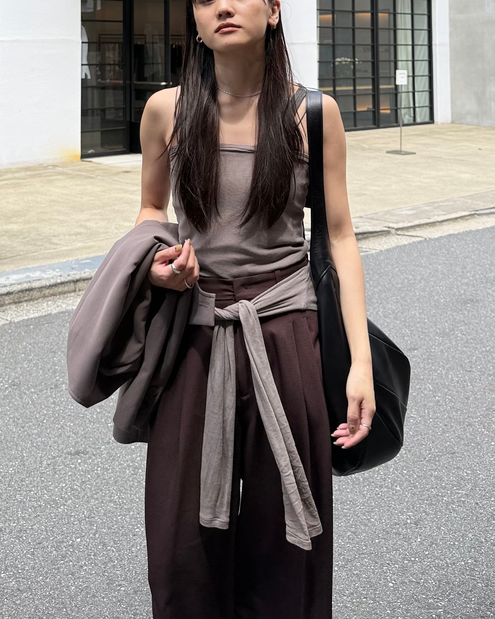 bustier set tops 【beige】 | quūi