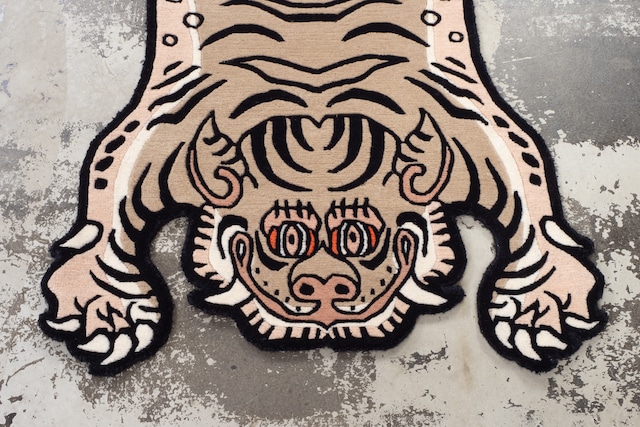 Tibetan Tiger Rug 《Sサイズ•ウール・オリジナル2・ナチュラルサンド396》チベタンタイガーラグ