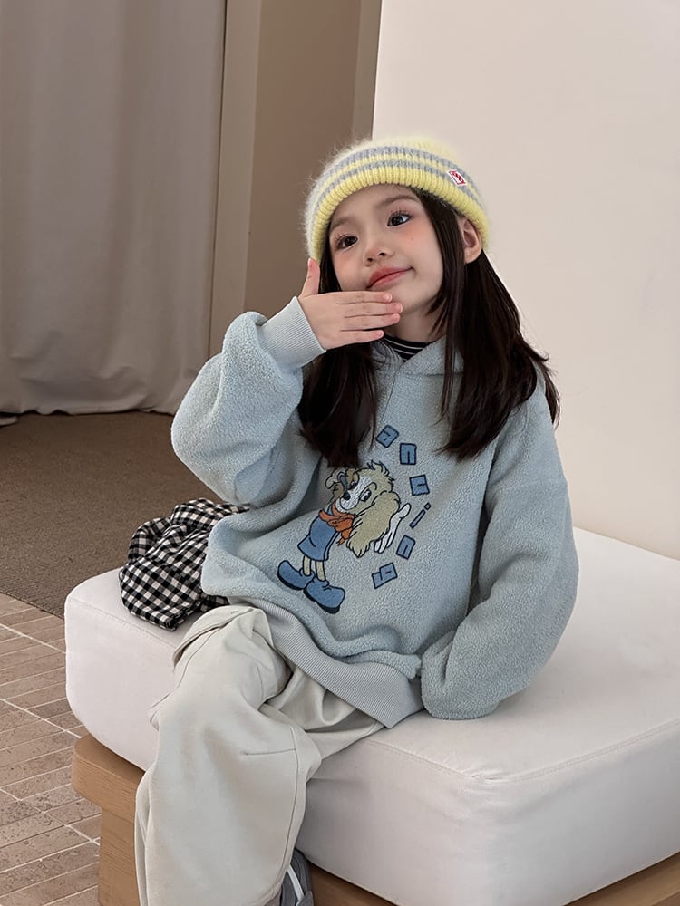 もこもこイラストパーカー