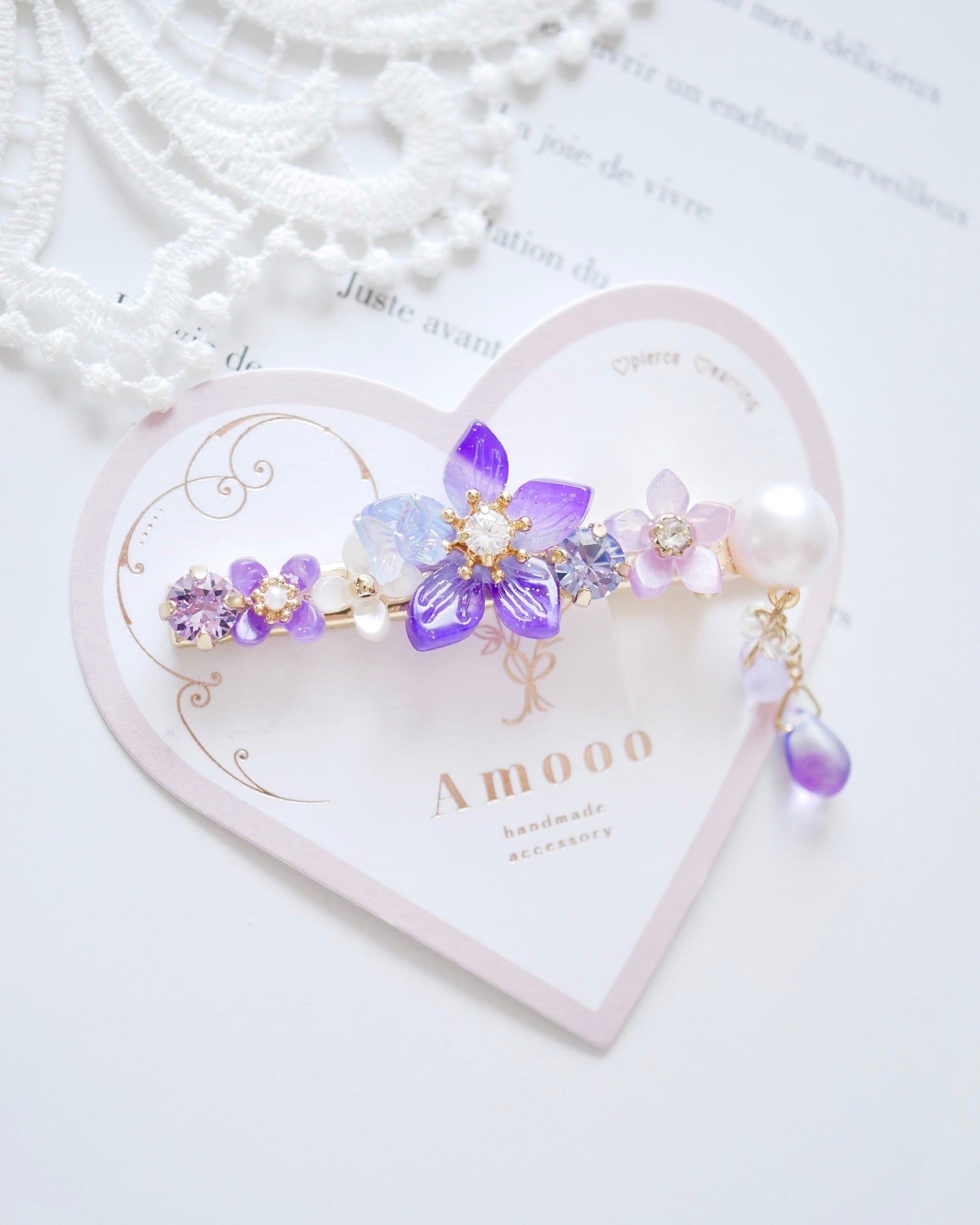 8502 セレスティアビジューヘアクリップ | Amooo