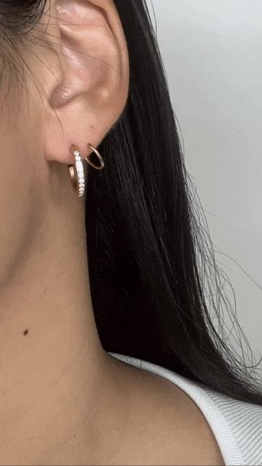 Screw Zircon Hoop Pierce | 金属アレルギー対応のアクセサリー Screw Zircon Hoop Pierce | 金属アレルギー対応のアクセサリー