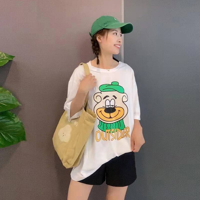 Tシャツ ルーズトップス サマー 大きめサイズ 夏物 ミックスインファッション4322227687