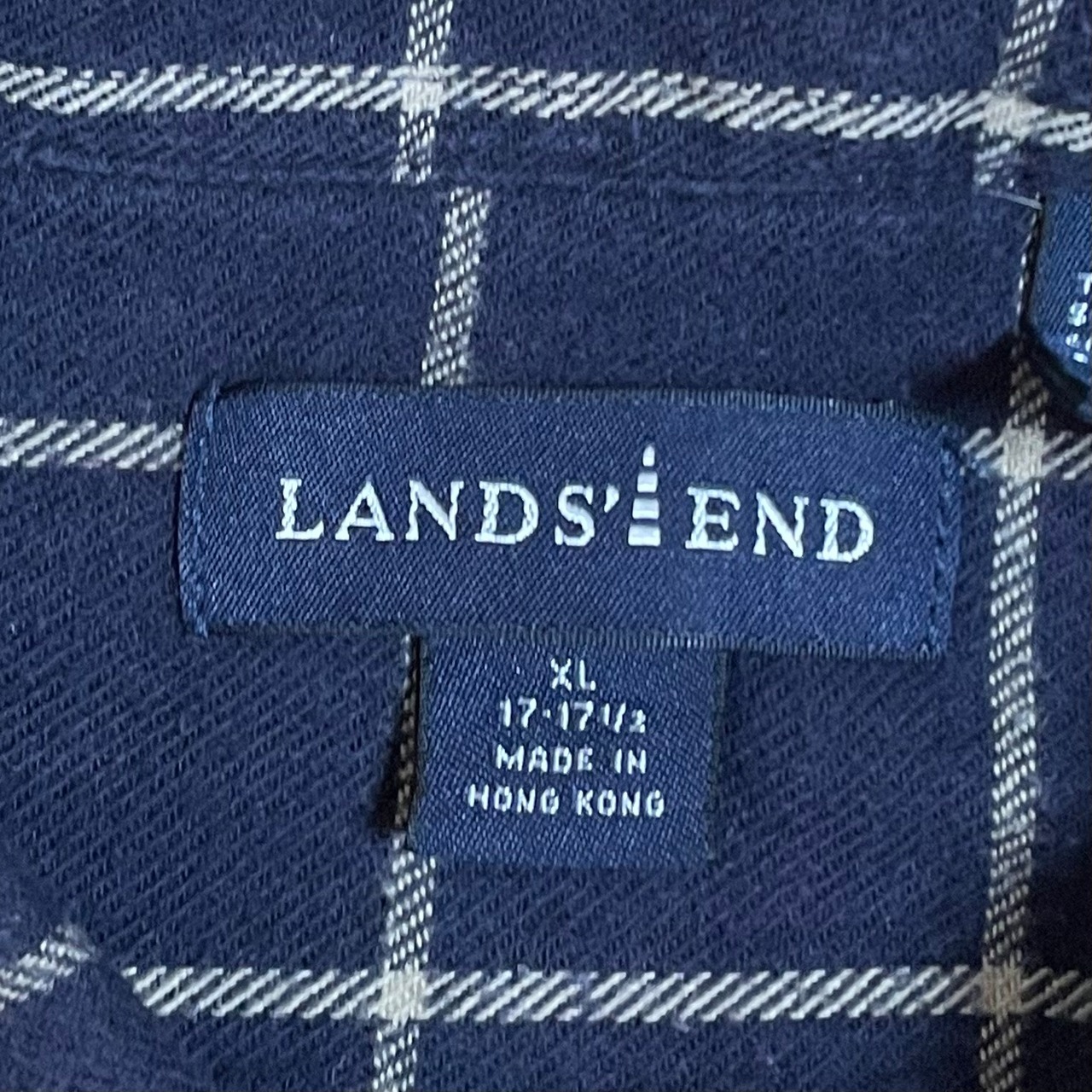 【LANDS'END】XL ビッグシルエット ライトネル フランネルシャツ ネルシャツ 長袖 チェック ボタンダウン カジュアルシャツ ランズエンド US古着