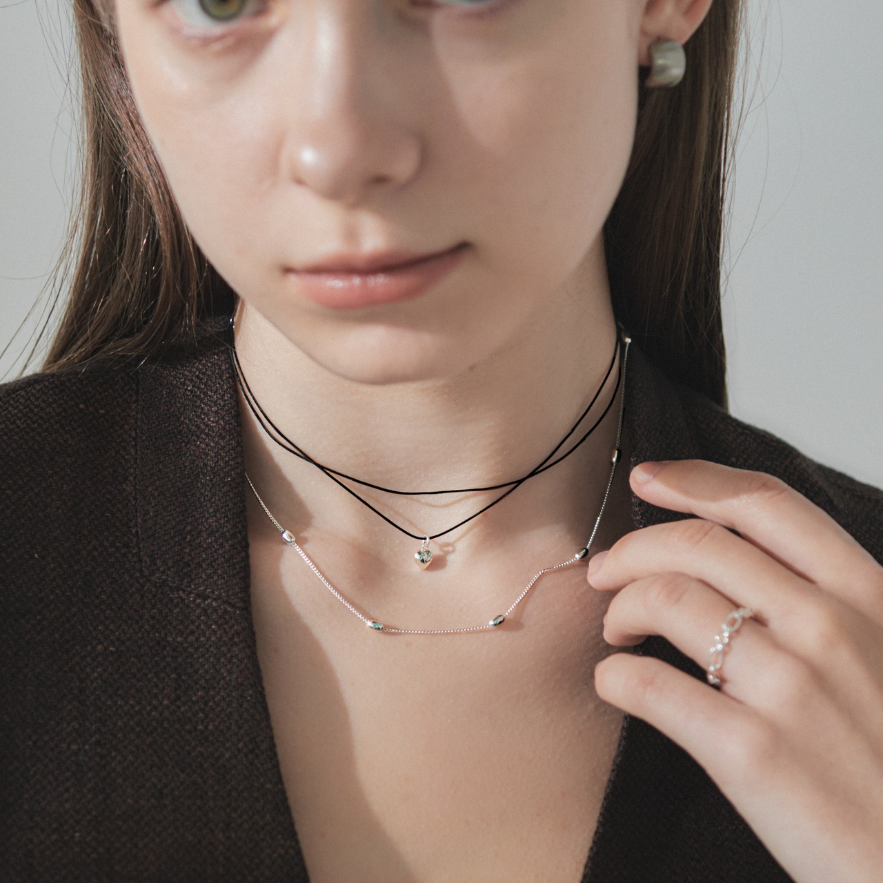 再入荷* silver925 choker necklace N075