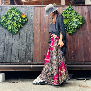 カラフルボタニカルフラワー2wayスカート