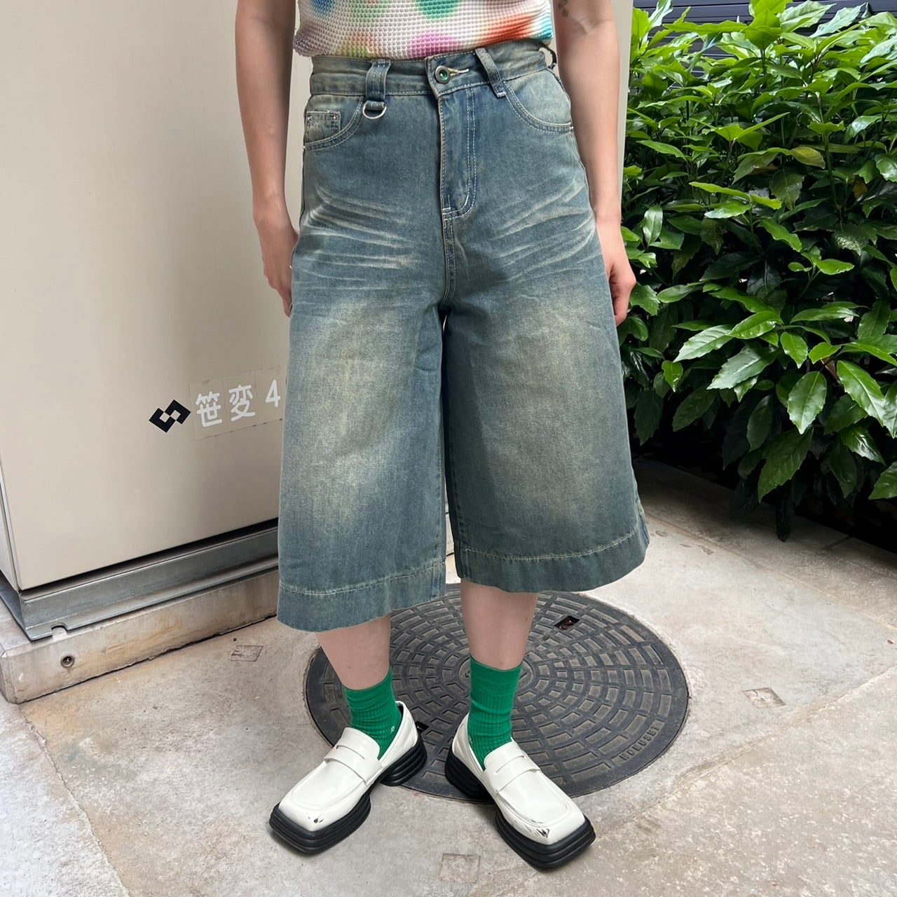 ストレートデニムハーフパンツ_LN02832E | lanan(ラナン)