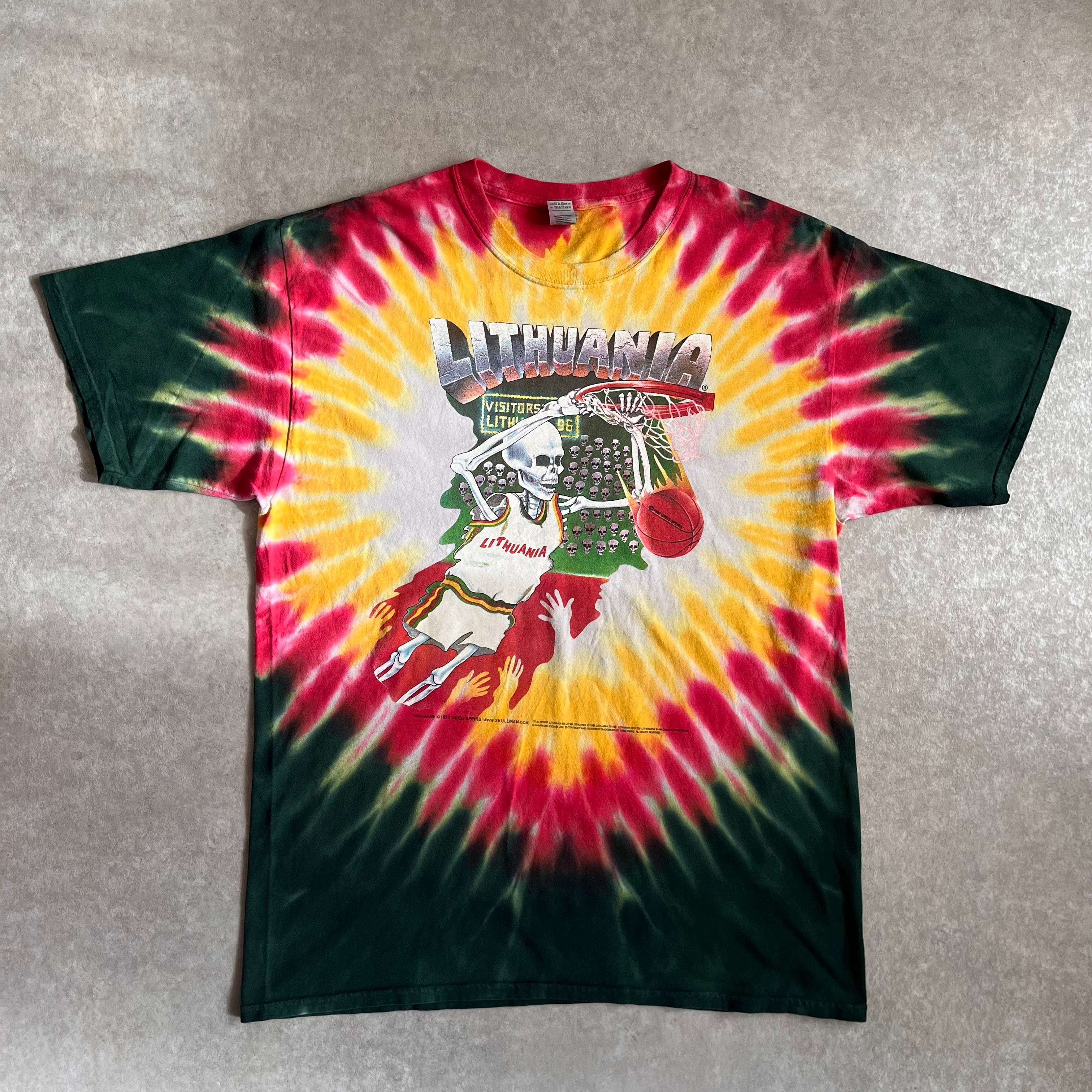 GILDAN "GRATEFUL DEAD Original 1992 Design Lithuania Olympics Basketball" Tee XL H191