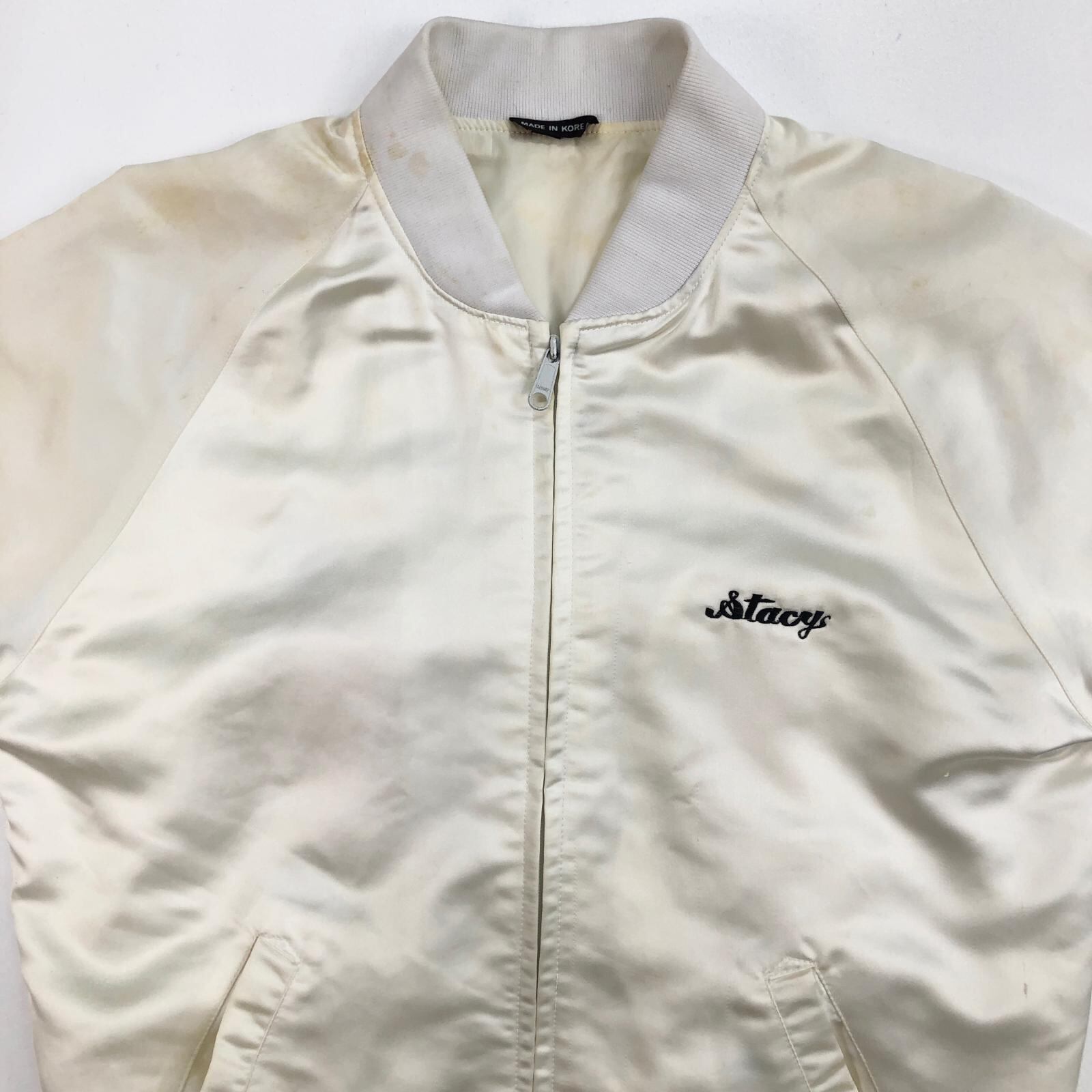 80年代 KOREA製 スーベニアジャケット コリジャン ホワイト L