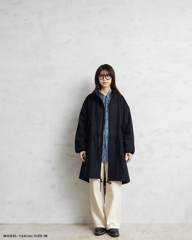 【美品】WAIPER.inc メルトンコート ミリタリーコート ネイビー web限定】WAIPER/WAIPER.inc 米軍 /M-65 FISHTAIL PARKA /メルトン