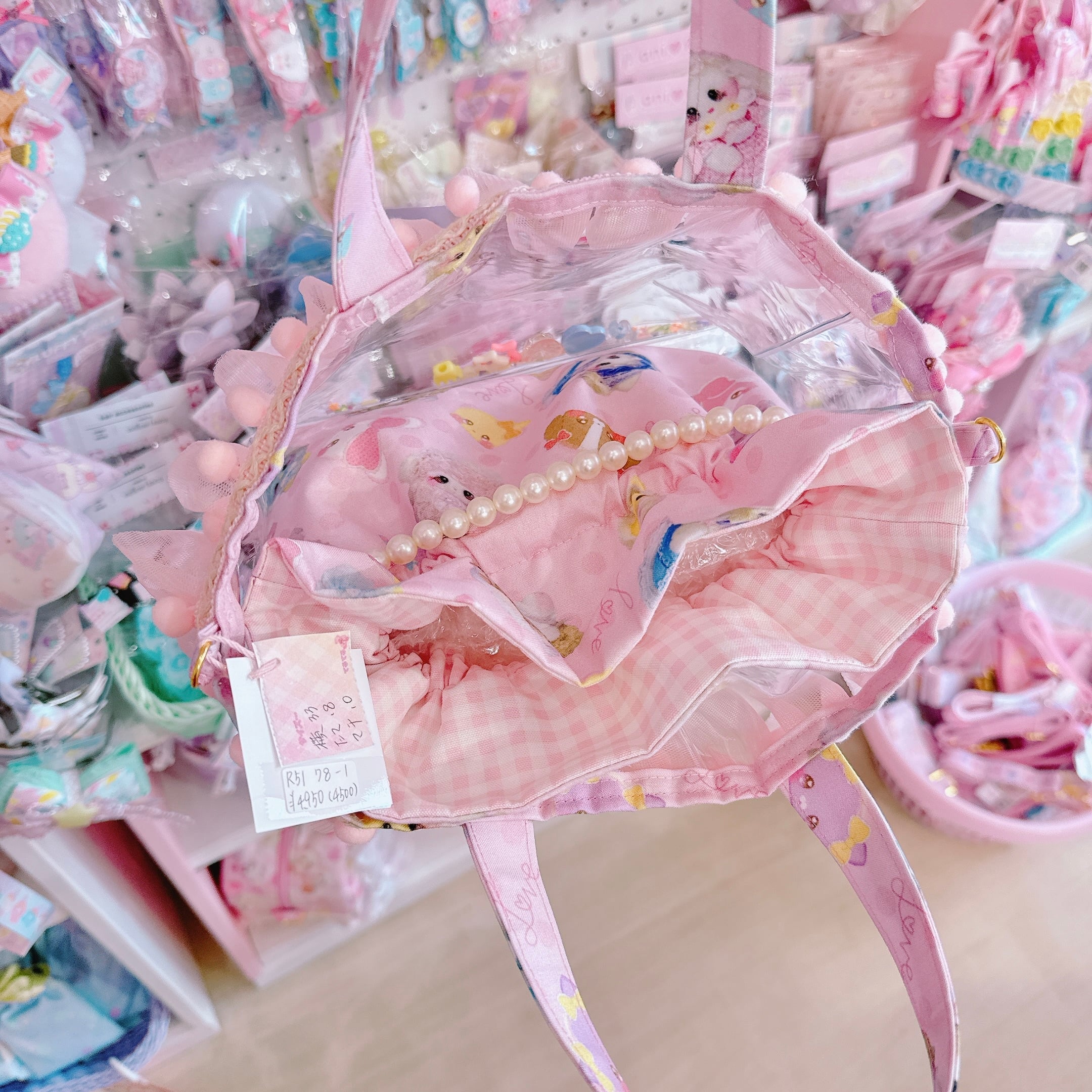 【R51】78-1 2wayPVC巾着バッグ（ショルダーひも別売）
