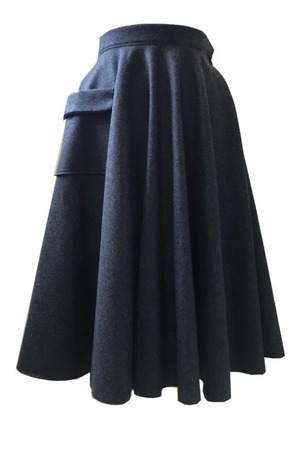 WOOL CIRCULER SKIRT