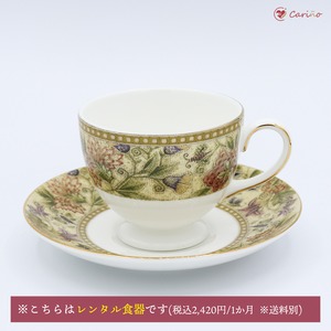 【廃盤品】ウェッジウッド（Wedgewood)フローラルタペストリー　兼用カップ＆ソーサー(リーシェイプ)(100059)