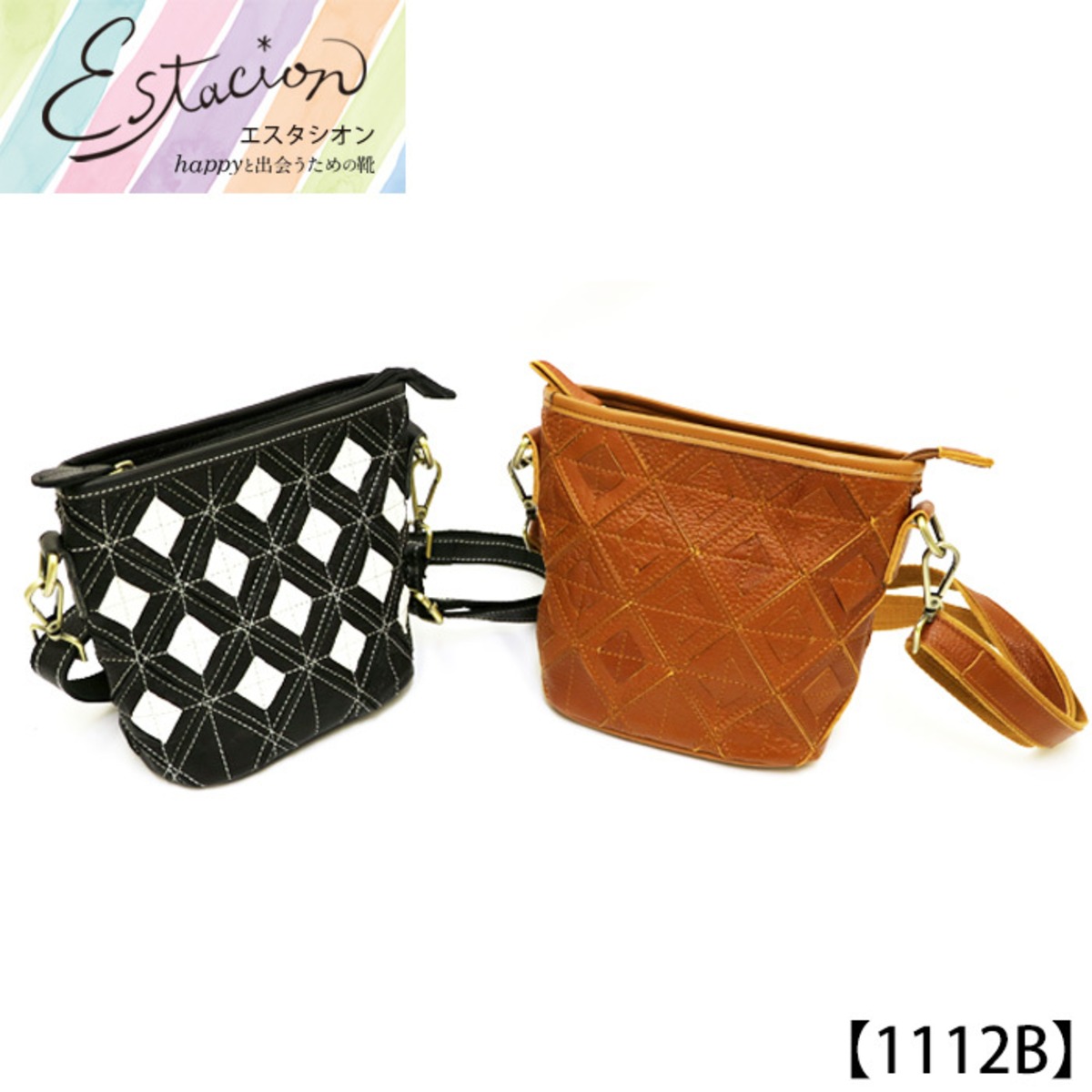 1112B【ﾊﾞｯｸﾞ】Estacion～エスタシオン～・本革ショルダーバッグ 