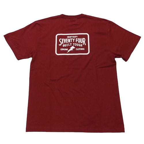 SEVENTY FOUR(セブンティーフォー) / POCKET T-SHIRT(GUINUINE CLOTHING)(BURGUNDY)(STF22SF2)(ポケットTシャツ)