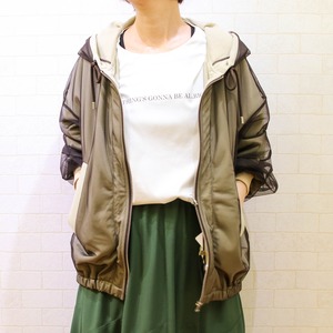 【Lallia Mu(ラリアムー)　2513212】チュールラップパーカー