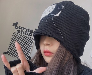 【韓国ファッション】ウールハット ニット帽