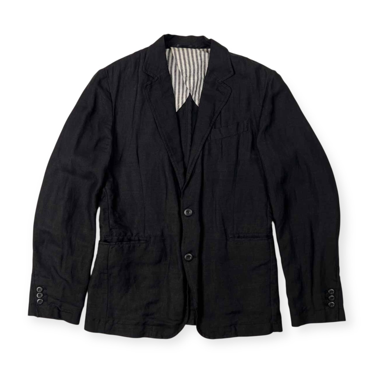 URBAN RESEARCH アーバンリサーチ リネン&コットン サマー テーラードジャケット サイズ 38 /メンズ/ブラック/麻混