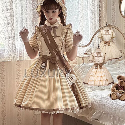 ロリータファッション 甘ロリ ワンピース のみ チョコレート チョコ