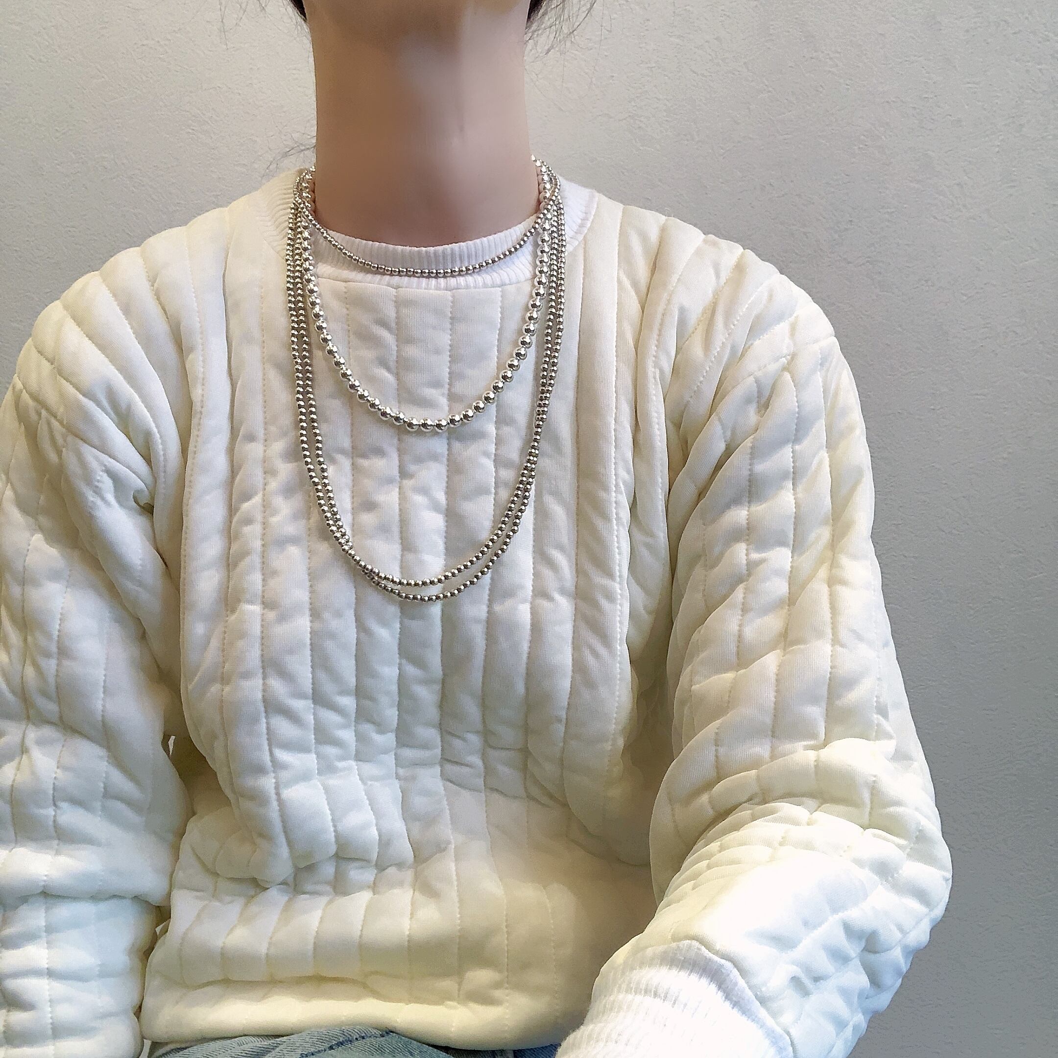 シルバーパールネックレス120cmナバホパールネックレスsilver925 シルバーパールネックレス120cm silver925 ナバホパール