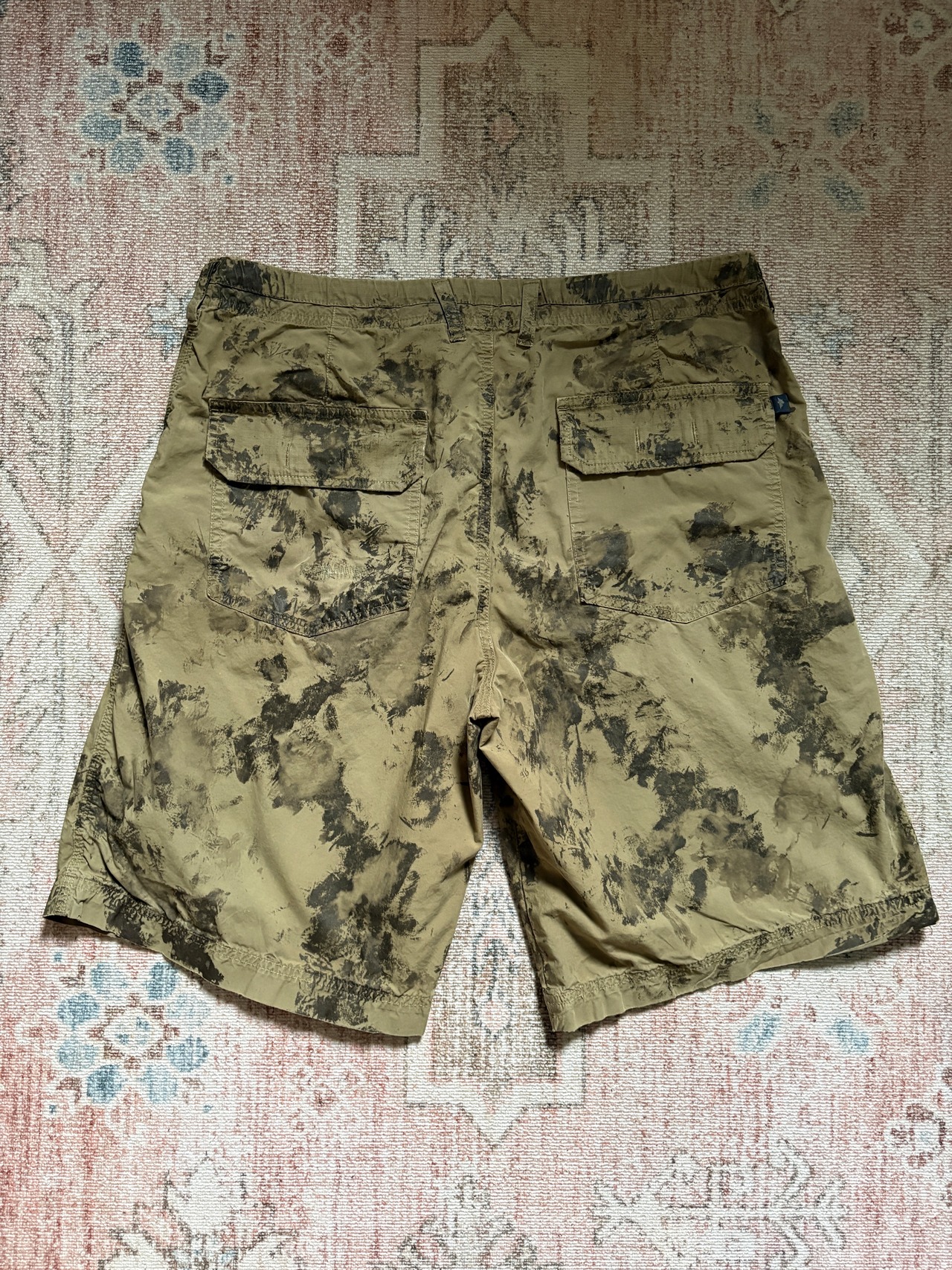 DOCKERS / HANDPAINT CAMOUFLAGE HALF PANTS/ REMAKE